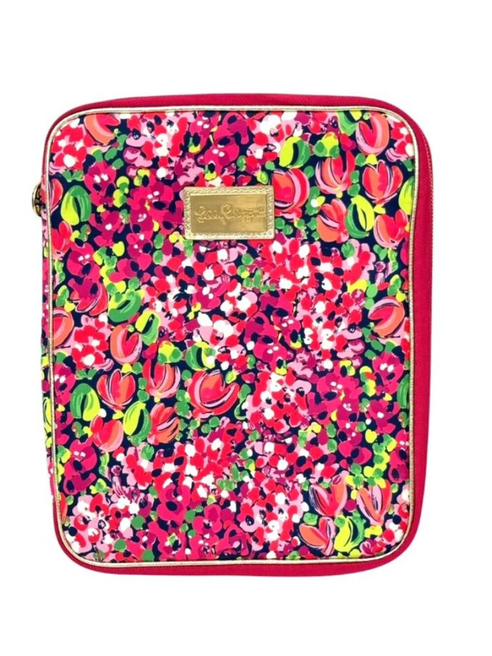 Lilly Pulitzer Notebook Agenda Folio Pink Wild Confetti Laptop Organizer Travel